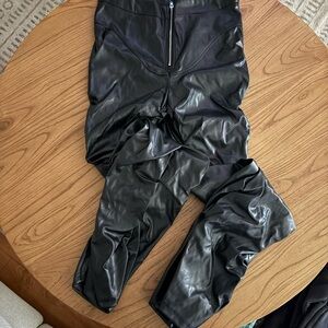 SHEIN Black Faux Leather Pants